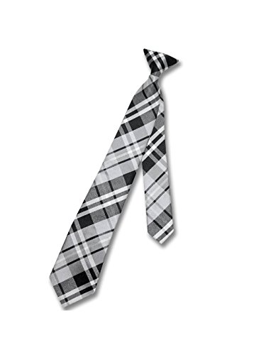Vesuvio Napoli Boys Plaid Clip-On Bow Tie #TOP30