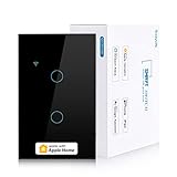 AIMENGTE Homekit Smart Switch, Glass Panel Touch Switch, Electrical Light Switches Compatible with S