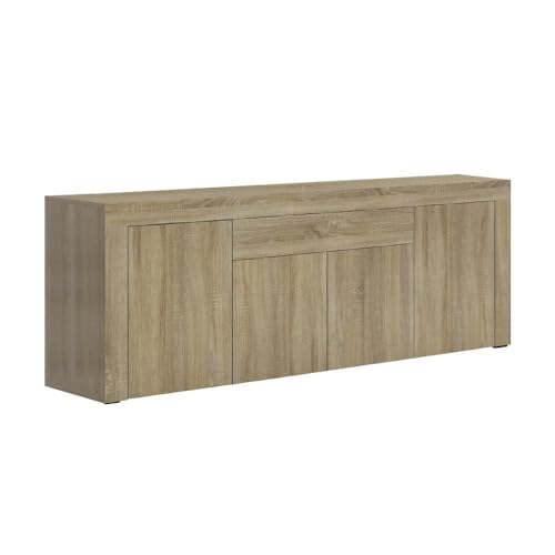 Artiss Buffet Sideboard Oak with Drawer Doors and Inner Shelves Cupboard, Cabinet, Kitchen Storage Table Pantry Display Organizer Dining Furniture Living Room Home