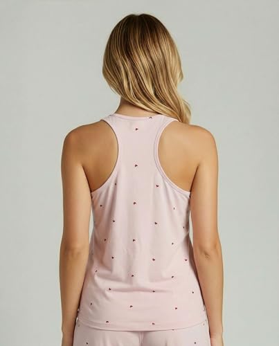 Image of Real Essentials 4 Piece: Women's Super-Soft Tank Top and Short Pajama Set - Loungewear Sleepwear (Available in Plus Size)