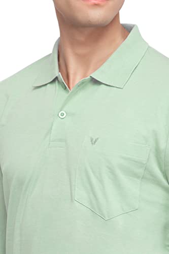 Image of Polo Full Sleeve t Shirt for Men Cotton with Pocket and Collar - Regular Fit Tshirt