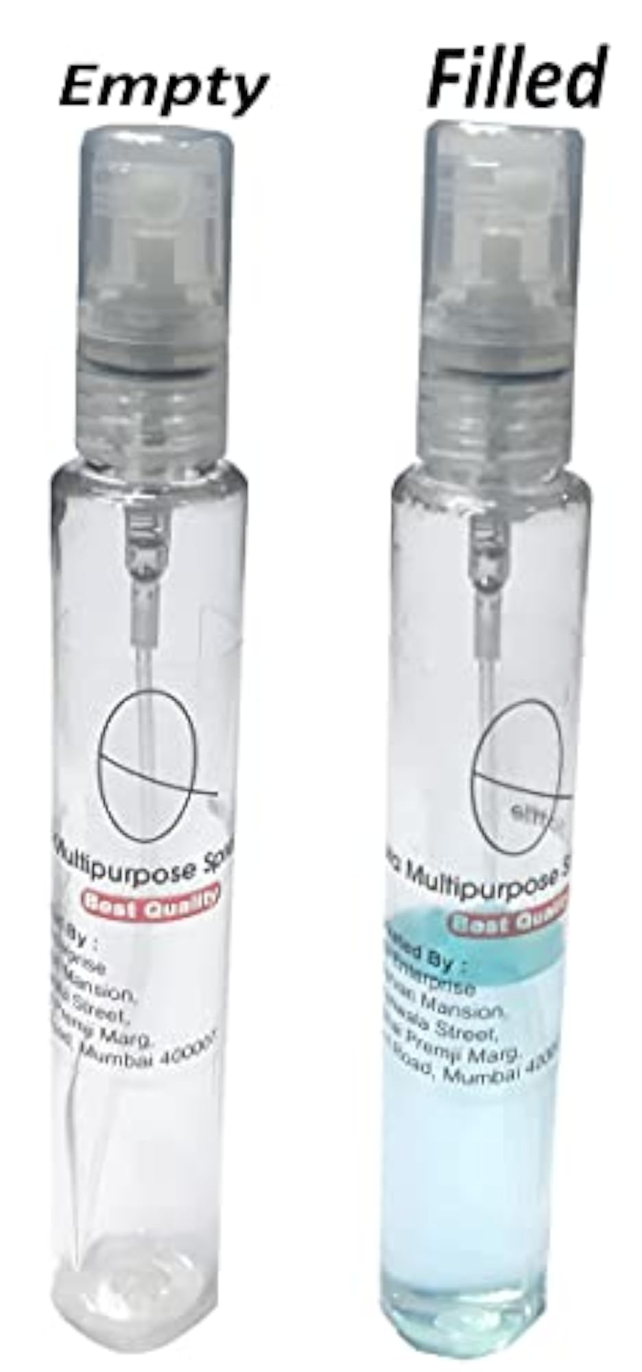 4pc Clear Tube Shape Pocket Spray Bottle Set