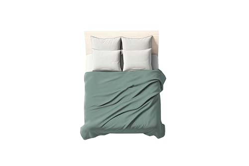 Zer0bed, Sábana encimera para Cama de Matrimonio, Color Liso, 260 x 290 cm, 100% algodón, Cloud, sábana Plana, 1 Pieza (Solo sábana encimera)
