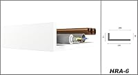 HEXIMO Winkelprofil weiß 1.7 Meter Profile - XPS Abdeckleisten für Heizungsrohre, L-Profil Rohrabdeckleiste Eckleiste Modell: HRA-6-71x280 mm (10.2 Meter / 6 Leisten) – Ansicht 2