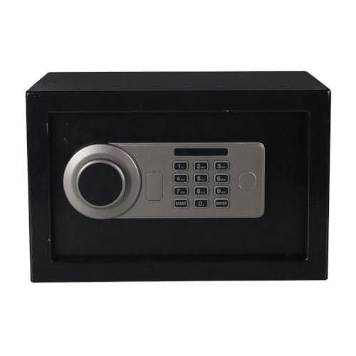 Image of Heavy-Duty Electronic Digital Safe Box with Keypad Lock & Biometric Lock and Emergency Key - Steel Security Locker for Home, Office & Jewelry Storage Deposit Box
