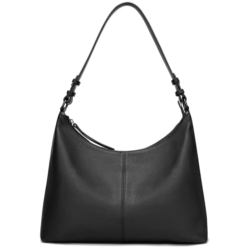 Image of Hobo Bag for Women Genuine Leather Purses Work Casual Shouldler Bag with Two Adjustable Straps
