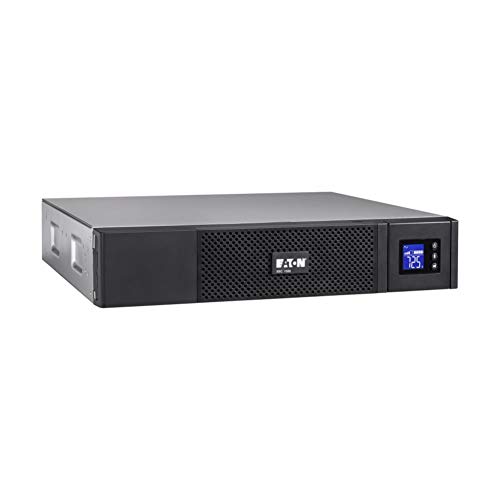Eaton Onduleur 5SC 1000 IEC Rack 2U - Line-interactive UPS - 5SC1000I - Puissance 1000VA (8 prises IEC 10A) - Régulation de Tension (AVR) - UPS avec Afficheur et Interface USB (cable USB inclus) -Noir