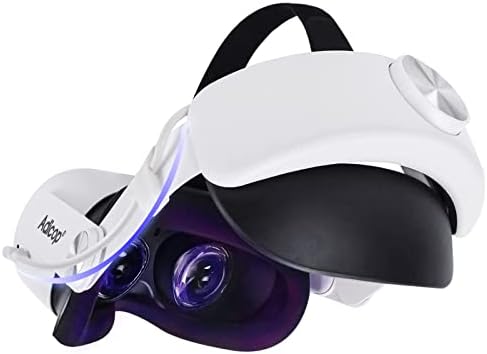 Adicop Elite Strap with Battery for Oculus Quest 2, 5300mAh Extend 4hrs Playtime,Fast Charging VR Power,Counter Balance&Adjustable Head Strap for Enhanced Support and Comfort in VR