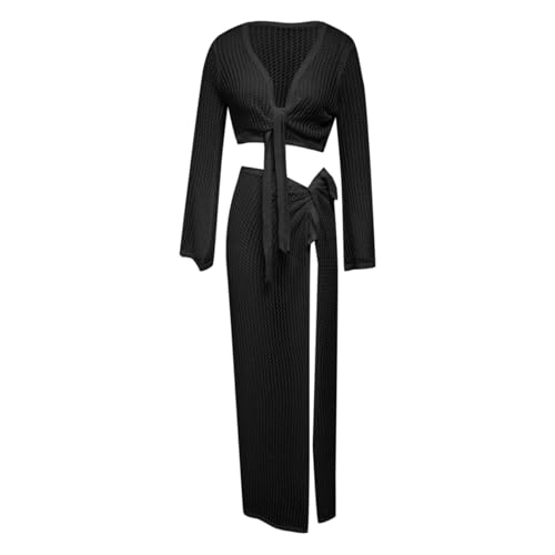 Kimono playa mujer elegante con ribete de encaje de alta calidad 3