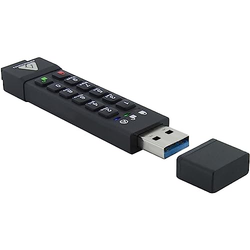 Apricorn 64GB Aegis Secure Key 3Z 256-bit AES XTS Hardware Encrypted FIPS 140-2 Level 3 Validated Secure USB 3.0 Flash Drive (ASK3Z-64GB),Black