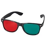 CNAFGBGG 1pc 3D -Brille, schwarzer Rahmen Rotgrün 3D -Brille für dimensionale Anaglyphen -TV -Film DVD -Spiel und Amblyopia Training Brillen