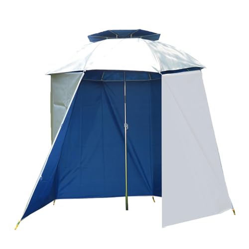Vibhgtf engelschirm, sonnenschutz strandschirm, sonnenschutz abdecken außenbereich, zubehör für halbrunde schild, abschirmgewebe uv wasserdicht für g, blau, riferimento alla descrizione