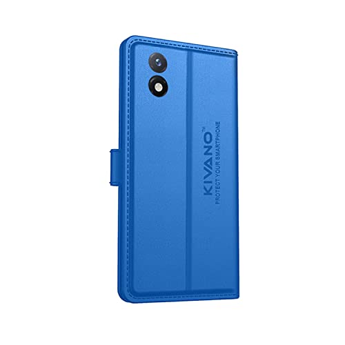Image of KIVANO Compatible with Vivo Y02 Flip Cover | Leather Finish | Inside Pockets & Inbuilt Stand | Shockproof Wallet Style Magnetic Closure Back Cover Case
