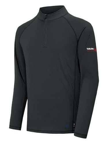 Image of VANLENS FR Shirts for Men Flame Resistant Shirt CAT2 Quarter Zip Up Pullover 1/4 Zip 5.5oz Light Weight
