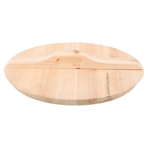 ERINGOGO 木製鍋蓋 厚さ 落し蓋機能付き 鍋や中華鍋用 蒸し 煮込み 炒め調理に 均一加熱で料理の旨みを保 な木製ポットカバー