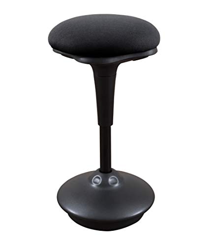 Image of Stand Up Desk Store Swivel Stool Active Sitting Chair with Adjustable Height for Standing Desks (Black, 13 inch Diameter)