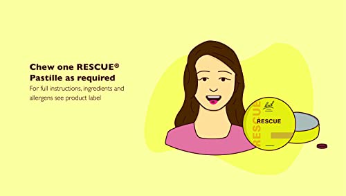 Bach Flower Essences Rescue Remedy Pastilles, Black Currant,1.7 Ounce, 4 Count