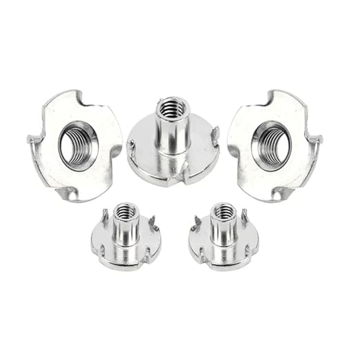 Dado a quattro griffe in acciaio al carbonio for ferramenta for mobili in legno(M8 x 10Pcs)