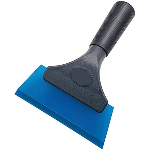 Minicoco Silicone Window Squeegee, Windscreen Squeegee, Car Shower Squeegee, Small for Car Window Cleaner, Bathroom, Kitchen, Cleaning Tool, 5 Inches, Blue Cover