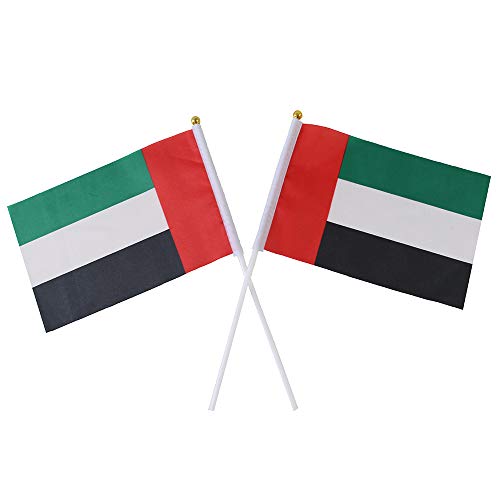 تخفيضات جديدة رائعة على عشر قطع من العلم الوطني للإمارات العربية المتحدة 14 سم× 21 سم