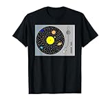 Photo Gallery disco in vinile retrò dj edm solar system space graphic maglietta Photo Gallery disco in vinile retrò dj edm solar system space graphic maglietta