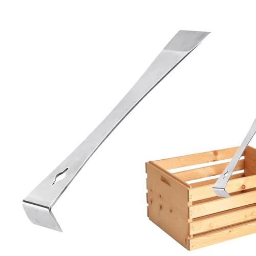 Pry Bar Stainless Steel, Crowbar, Trim Removal Tool, Metal Flat Bar Crow Bar Pocket Pry Bar, Pocket Metal Nail Puller Scraper Flat Bar, Survival Scraper for Outdoor