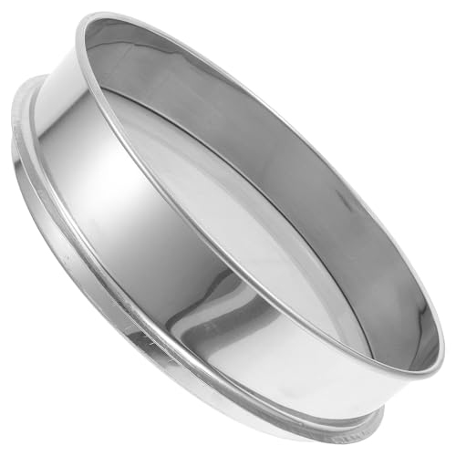 SAFIGLE Cedazo de Malla Fina de Acero Inoxidable 25 CM Colador Redondo para Esmalte Cerámico y Pintura Filtro Metálico Multiusos para Arcilla y Pigmentos en Alfarería