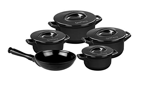 Conjunto Em Cerâmica Ceraflame Duo+ 5 Peças Preto