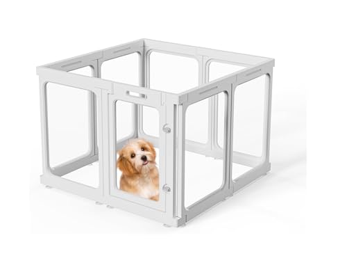 Parc pour chiot transparent pour éviter les bêtises en appartement - 2