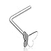 Dainty Butterfly Icon L-Shaped Nose Ring - Sold as a Pair
