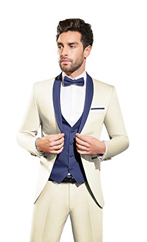 Rdzding Mens Suit Slim Fit 3 Piece Set Blazer Jacket Tuxedo Daily Business Suits Groomsmen Jackets for Wedding Party2