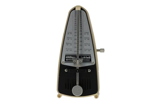 Wittner Métronome Taktell Piccolo Série 830 - Boîtier en plastique - Sans cloche - Ivoire - Mécanique à remonter - Pas de piles nécessaires - Fabriqué en Allemagne – vue 2