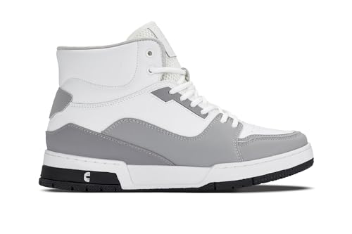 Image of CALTO Men's Invisible Height Increasing Elevator Shoes - Lace-up Sporty High Top Sneakers - 3 Inches Taller