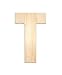Darice 0993-T Natural Unfinished Wood Letter T, 12-Inch