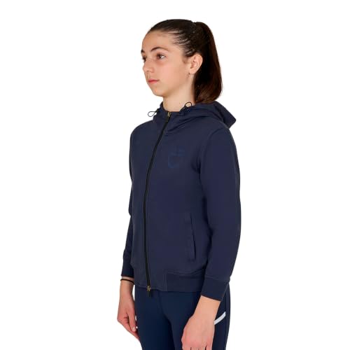 Equestro Shiny Trasparent Logo Junior Full Zip Sweatshirt 10 Years Blue