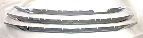 Trim Illusion Patented ABS487 Front Grille Overlay Cover Accessory Compatible with 16-18 Chevrolet Silverado 1500 LT Z71 or High Country, Chrome Finish (3-Piece)
