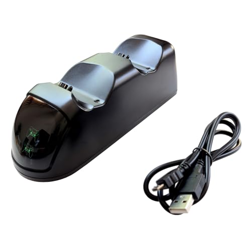 PS4コントローラーデュアル充電ドックステーション LEDインジケーターとUSB充電ケーブル付き PlayStation 4 PS4/PS4 Slim/PS4 Pro充電器の互換/交換用。