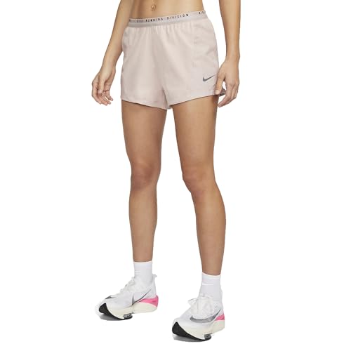 Image of Nike Dri-FIT Run Division Tempo Luxe Women's 3" Running Shorts, Pink Oxford/Sail/Pale Coral, XL
