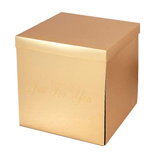 サプライズボックス Surprise balloon Box アルミ風船 ハート 飾り付けセット プロポーズ 告白 バルーンボックス Happy Valentine's Day おしゃれ ギフトボックス 誕生日 パーティー (ゴールデンボックスだけ, 50*50*50cm)