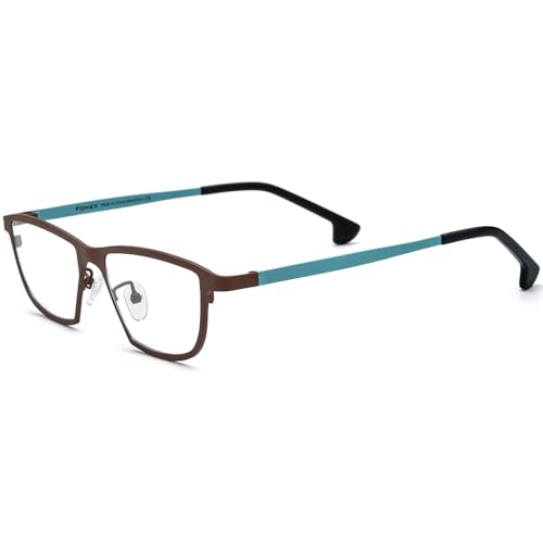 Image of FONEX Colorful Pure Titanium Glasses Frame Women Retro Round Eyeglasses