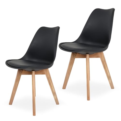 Catálogo para Comprar On-line Sillas Eames Baratas comprados en linea. 44 GAON. Sillas de Comedor Modernas con Asiento Acolchado de Diseño Minimalista Tipo Eames Tulip - Sillas Ergonomicas Acojinadas con Estructura de Madera Ideales para Interior Set de...