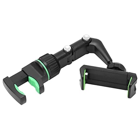 Guitar Head Phone Mount, Adjustable Angle Universal Plastic Guitar Phone Bracket Multi Node Firm Clamp for Ukulele for Teaching Cover