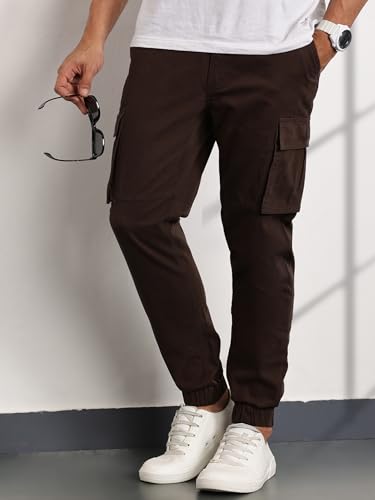 Image of Thomas Scott Men's | Solid | Light Weight | Breathable Fabric | Mid Rise | Regular Fit | Cotton Blend | Button Waist | Chino Trouser | Pants