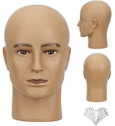 Jiayi Wig Head Male Bald Mannequin Head for Wigs Training Manikin Manica Doll Head for Profession...