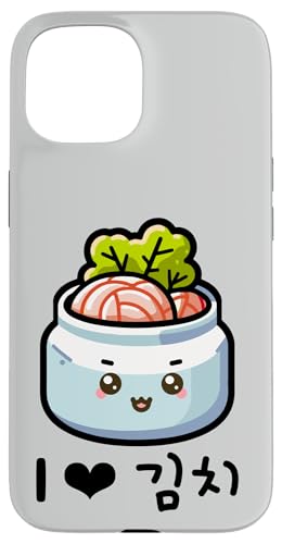 Lindo, amante de la comida Kawaii, me encanta el kimchi Carcasa para iPhone 15