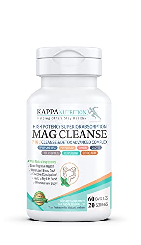 (60 Capsules), 7 in 1 Cleanse and Detox, Aids Digestive System, Regularity, Prevents Constipation, Track System Cleanse…