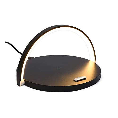 Lampe de chevet LED noire alimentée par USB pour éclairer les petits espaces sans prise