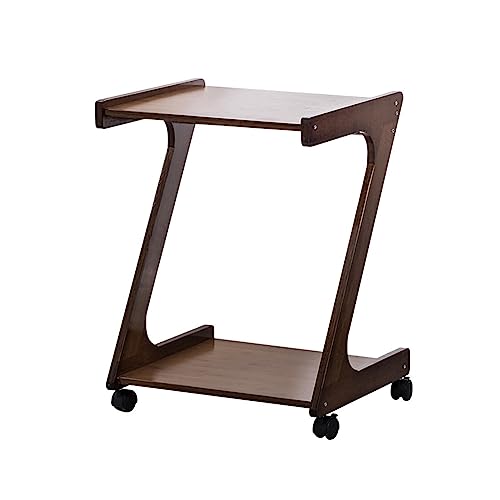 Stolik kawowy Mały stolik kawowy Stolik kawowy Kwadratowy stolik kawowy z kółkami Półki 2-poziomowe Nowoczesny stolik kawowy do salonu Minimalistyczny stolik boczny Chaser of Light