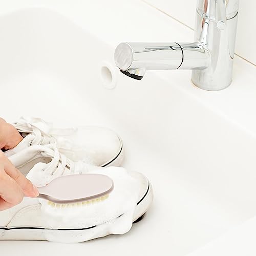 Rianpesn Schuhbürste | Weiße Schuh-Wäschebürsten mit weichen Borsten für Flecken - Reinigungswerkzeuge mit langem Griff, multifunktionales Wäschezubehör für Kleidung, Badezimmer, Toilette – Bild 7