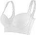 sharllen Fashion Deep Cup Bra Hides Back Fat Full Back Coverage Bra Bra with Shapewear Incorporated Plus Size Push Up Sports Bra (B, White, 40